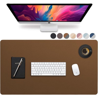 Leather Desk Pad 36" x 20", Vine Creations Office Desk Mat Waterproof Black - Premium Quality - Smooth Mouse Writing Surface