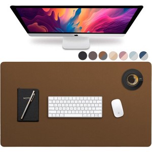 Leather Desk Pad 36" x 20", Vine Creations Office Desk Mat Waterproof Black - Premium Quality - Smooth Mouse Writing Surface - 1 of 4
