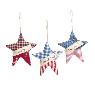 Gallerie II Patriotic Cottage Star July 4th Ornaments