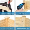 VINGLI Heavy Duty Raised Garden Bed with Bed Liner, Wood Planter with Legs for Vegetables Fruits Potato Onion Flower - 3 of 4