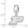 Black Bow Jewelry Sterling Silver Purdue Boilermakers NCAA Bead Charm - 3 of 4