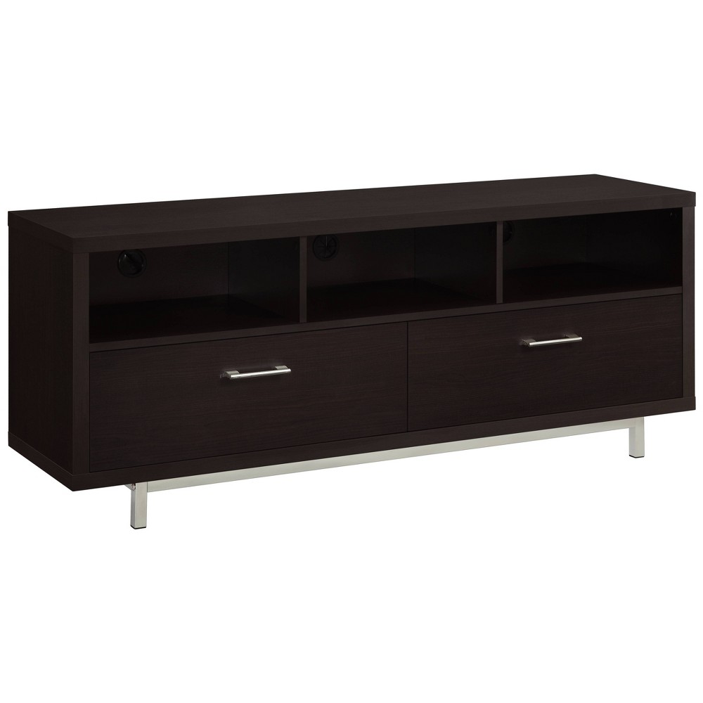 Photos - Display Cabinet / Bookcase Casey 2 Drawer TV Stand for TVs up to 65" Cappuccino Brown - Coaster