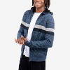 X RAY Full Zip Hooded Sweater With Stripes & Faux Shearling Lining - 3 of 4