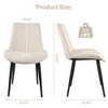 Dsvimoy Accent Chair Modern Upholstered Chair Set of 2 with Metal Legs for Dining and Living Spaces, Beige, 26.97"*20.87"*16.93" - 3 of 4
