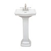 Fine Fixtures Pedestal Sink For Bathroom - Vitreous China Ceramic Small Pedestal Sink - 3 of 3