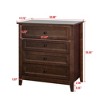 Modern 6/4/7 Drawer Dresser with Wooden Leg and Retro Round Pull Handle - ModernLuxe - image 3 of 4