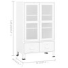 vidaXL Storage Cabinet Office Cabinet with Mesh Doors for Living Room Metal - 4 of 4