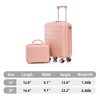 Lyngins Hardshell 14/20 Inch 2PCs Luggage Sets with Cosmetic Case,Spinner Wheel,Combination Lock Waterproof Suitcases Sets for Weekend Trips - 3 of 4