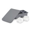 Viski Ice Cube Tray with No Spill Lid - Liquor Cocktail and Whisky Square Ice Cubes Tray - Silicone Ice Block Mold, Grey - 3 of 4