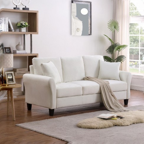 Teddy Fabric 3 Seater Sofa Removable Back and Seat Cushions Couch