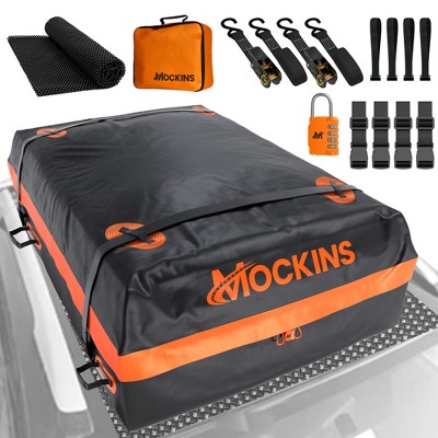 Mockins 30 Cubic Ft Roof Bag Cargo Carrier - 60"x43"x20"-Orange