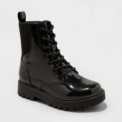 Black lace shop combat boots