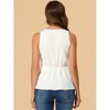 Allegra K Women's Summer Sleeveless V Neckline Wrap Tie Waist Tops - 3 of 4