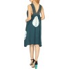 LA LEELA Women's Vacation Wear Casual Sundress Summer Vacation Loose Vacation House Wear Swing Dresses - image 3 of 3