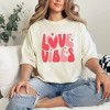 Simply Sage Market Women's Love Vibes Stars Short Sleeve Garment Dyed Tee - 2 of 4