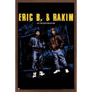 Trends International Eric B. & Rakim - Colorized Let The Rhythm Hit Em Framed Wall Poster Prints - 1 of 4