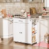 MaseiKar Kitchen Island with Power Outlet, Kitchen Storage Island with Spice Rack, Rolling Kitchen Cart on Wheels, for Kitchen and Dining Room - 2 of 4
