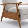 Performance Fabric Wood Arm Recliner with Cushioned Headrest, Drop-In Coil Seating, and 3-Position Recline - 2 of 4