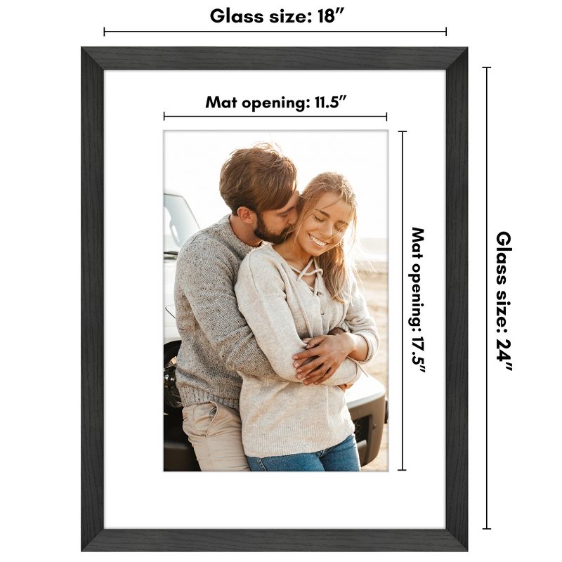 Americanflat Wide Molding Picture Frame with Mat, 2 of 8