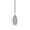 Toltec Lighting Paramount 1 - Light Pendant in  Matte Black/Brushed Nickel with 5.5" Gray Matrix Shade - 2 of 2