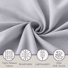 Hastings Home Queen Size Brushed Microfiber 4 Piece Bed Sheet and Linen Set with Stain Resistant Fitted and Flat Sheets - Silver - 4 of 4