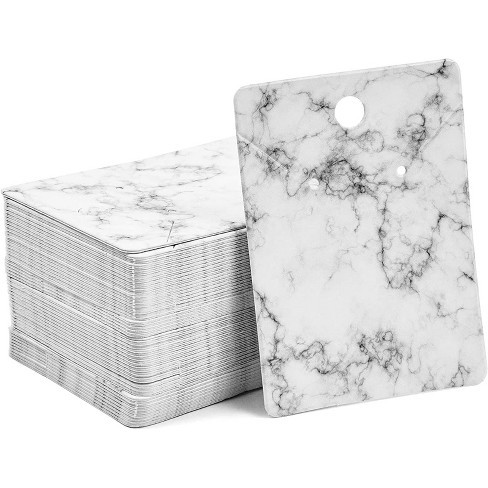 800 Pieces Marble Design Earring Card Display Holder Set Include 200 Marble Display Card in 4 Color 200 Self-Seal Bags 400 Earring Backs for Jewelry Display Packing 