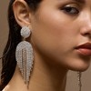 SOHI Women's Crystal Silver The Adeline Drop Earrings - 3 of 4