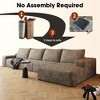 Dewdrop Cloud Sectional Couch ,Modern Modular Sofa with Deep Seat, Upholstered Couches for Living Room Bedroom,No Assembly Required - 4 of 4
