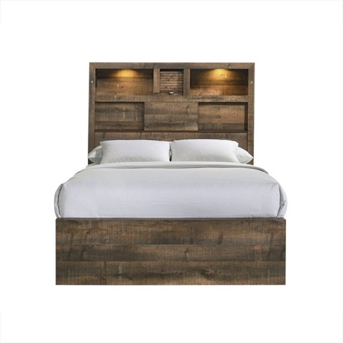 Beckett Bookcase Panel Bed With, King Size Bookcase Headboard With Sliding Doors