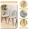 GDFStudio Selia Modern Linen Upholstered Dining Chairs (Set of 4) - 4 of 4