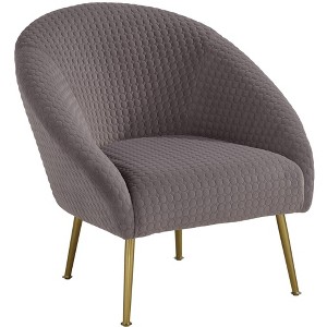 55 Downing Street Bree 28 1/4" Wide Modern Gray Fabric Accent Chair - 1 of 4
