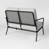 Metal Mesh Loveseat with Double Cushions Black/Gray - Room Essentials™: Steel Frame, Water-Repellent, Rust-Resistant - image 4 of 4