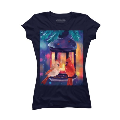 Junior's Design By Humans Christmas in the Air By Mellodee T-Shirt