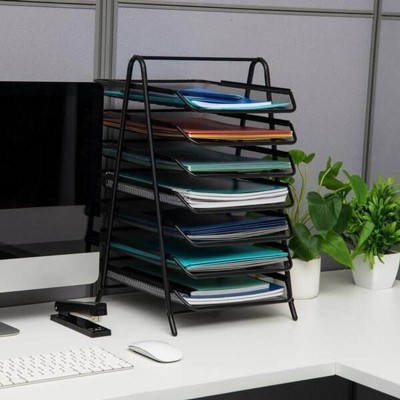 Mind Reader Metal 7-tier Paper Tray Desktop Organization Set : Target