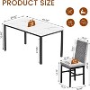 Hooseng 7-Piece Dining Room Table and Chairs Set for 6, Modern Kitchen Table Set with Faux Marble & Metal Frame & 6 Velvet Chairs - 4 of 4