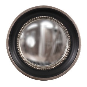 Howard Elliott Decorative Stanton Round Framed Wall Mirror Matte Black: 16" Modern Polyurethane, No Assembly Required - 1 of 4