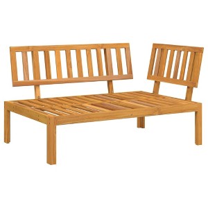 vidaXL Patio Pallet Corner Sofa Bench - Outdoor Garden Furniture - Solid Wood Acacia 52.4"x36.2"x27.2" - Brown - 1 of 4