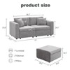 Buenhomino Modern DIY Sectional Sofa, Modular Sectional Couches for Living Room，Light Gray Velvet - 3 of 4