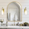 Spassway Set of 2 Arched Bathroom Mirrors Decorative Wall Mirrors Modern Wall Decor for Living Room Bedroom Entryway - 2 of 4
