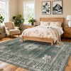Area Rugs for Living Room Floral Vintage Soft Non Slip Machine Washable Distressed Vintage Rug for Bedroom Dining Room - 3 of 4