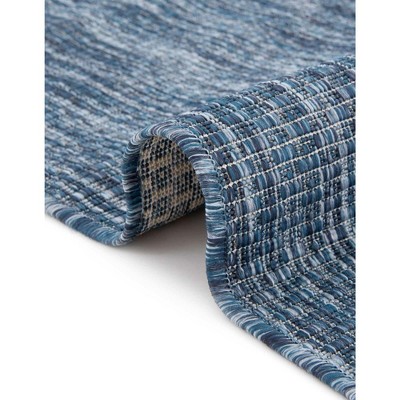 Navy Blue Easy-Care Synthetic 9' x 12' Outdoor Rug