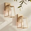 John Timberland Arrington Modern Outdoor Wall Light Fixtures Set of 2 Soft Gold Metal 10 3/4" Clear Glass for Post Exterior Barn Deck House Porch Yard - 2 of 4