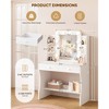 Small Vanity Desk, Vanity with Power Outlet, 3 Lighting Modes & 10 LED Bulbs - 3 of 4