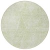 Artichoke Green And Ivory Geometric Washable Indoor Outdoor Area Rug - 4 of 4
