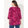 Catherines Petite Suprema 3/4 Sleeve V-Neck Tee - 3 of 4