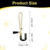 Unique Bargains Resin Lightweight Decorative Tassel Keychain Handle Charm Black with Gold Foil 1 Pc - 2 of 4