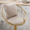 Sapphtopaz Modern Adjustable Bar Stools Set of 2, Upholstered Dining Chairs with Network Back, Counter Bar Stools for Kitchen, Dining Room - 4 of 4