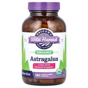 Oregon's Wild Harvest Organic Astragalus, 1,125 mg, 180 Organic Vegan Capsules (375 mg per Capsule) - 1 of 2