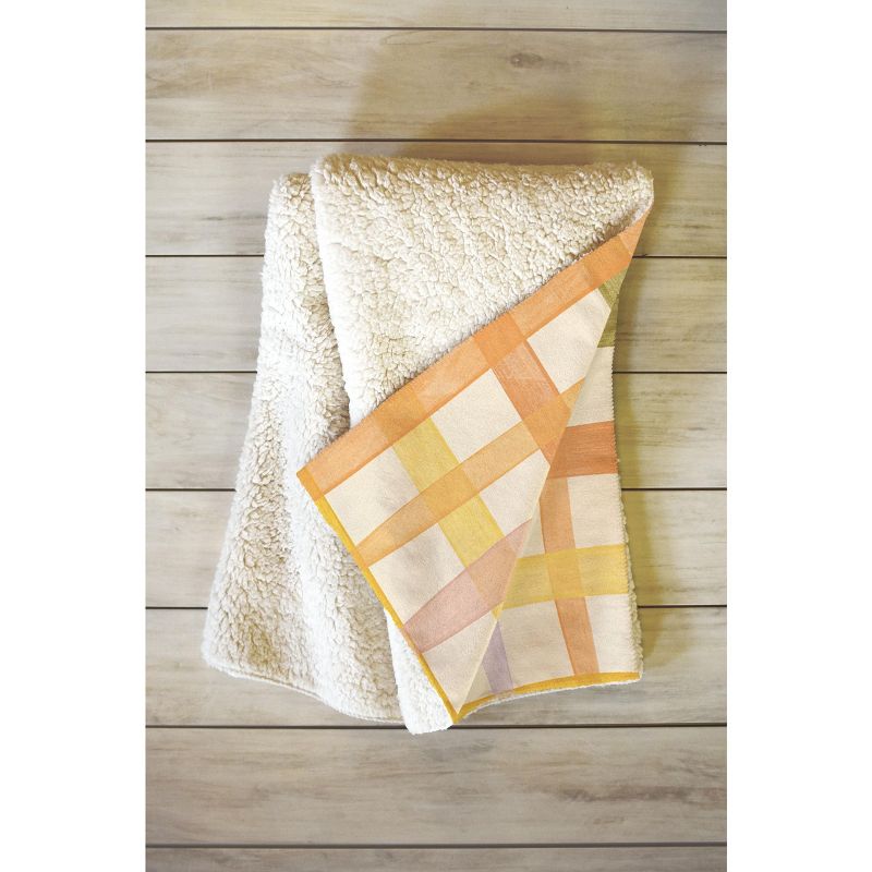 Gigi Rosado Pastel plaid I Fleece Throw Blanket - Deny Designs, 2 of 3