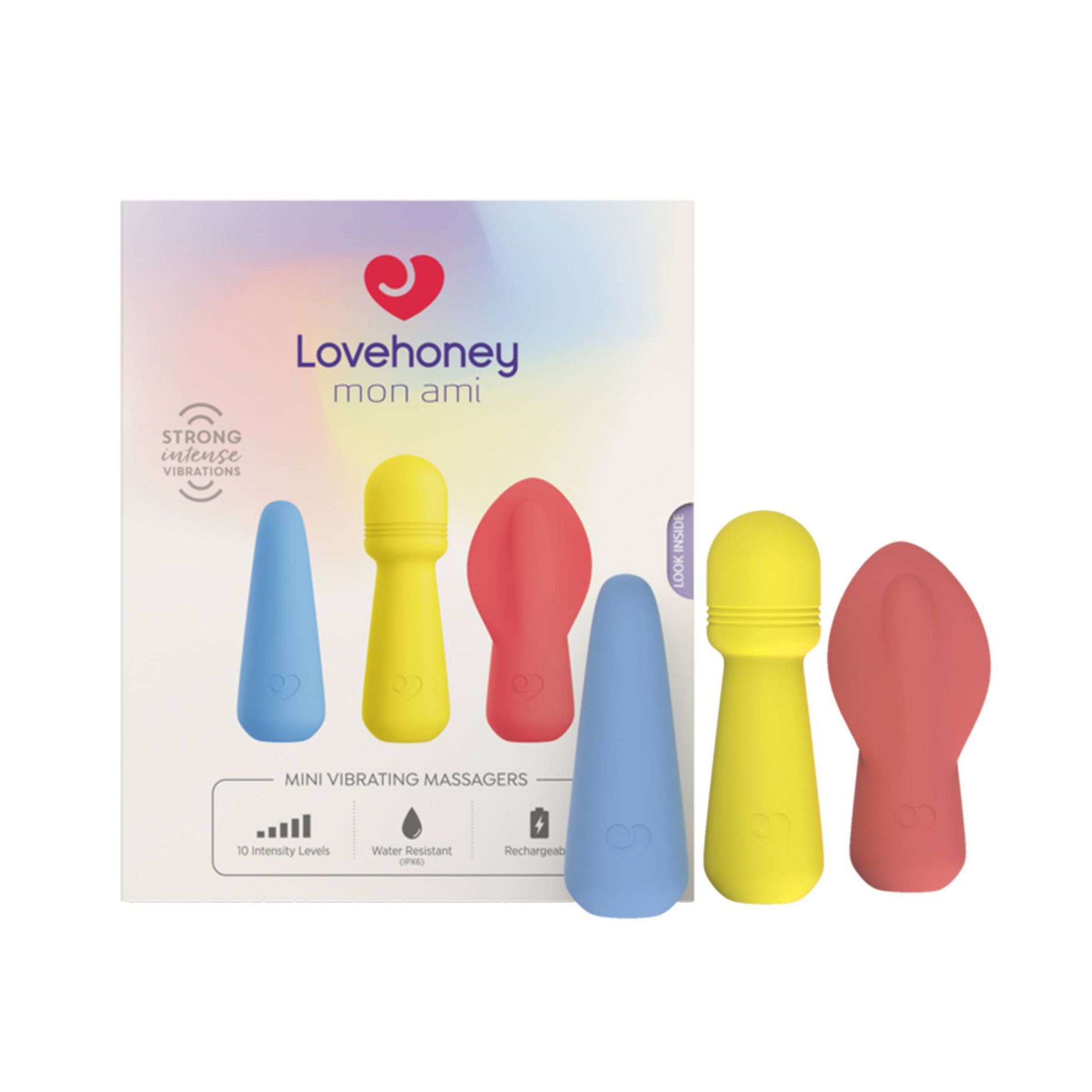 1pk Lovehoney mon ami Trio Set of Clitoral Mini Massagers